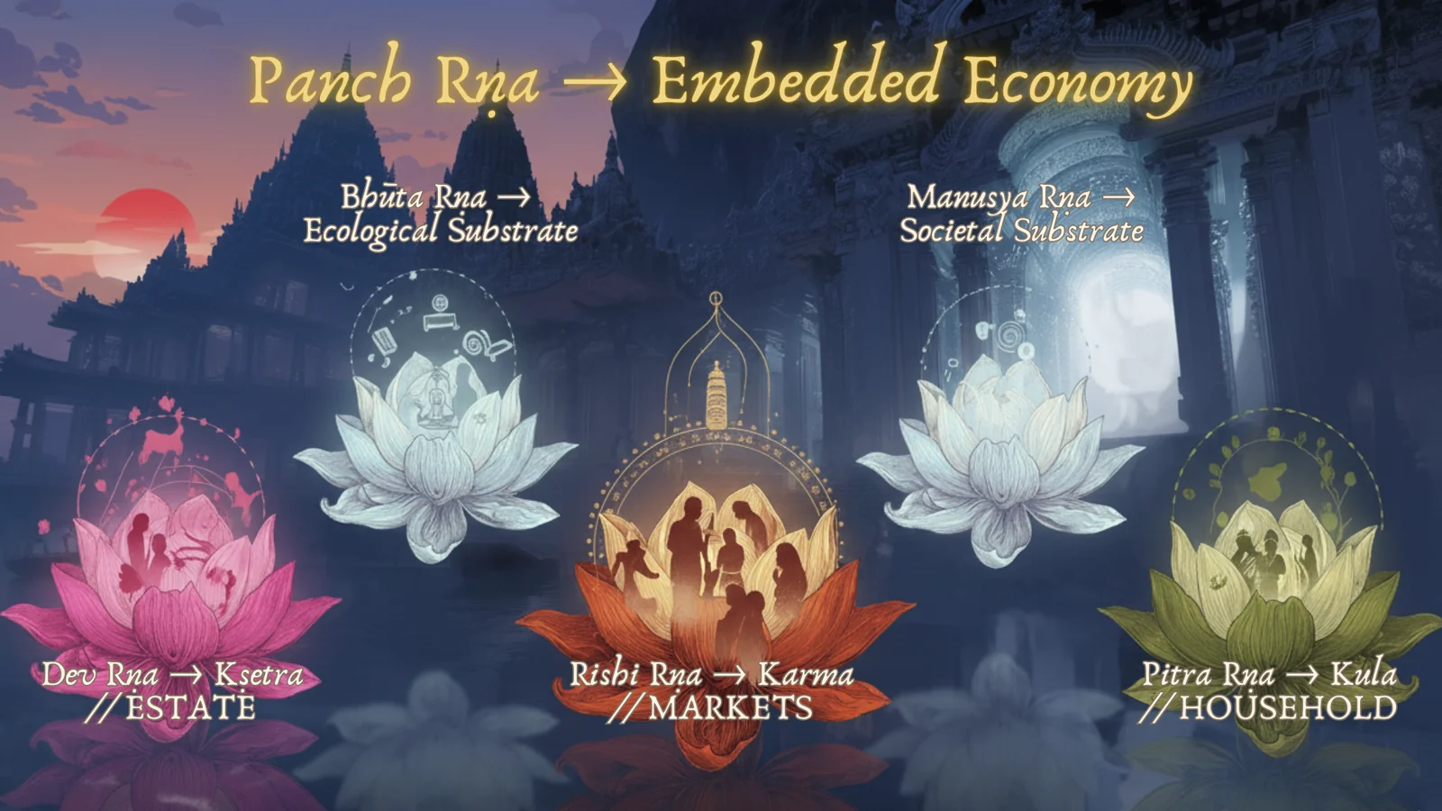 Pañca Ṛṇa to Embedded Economics